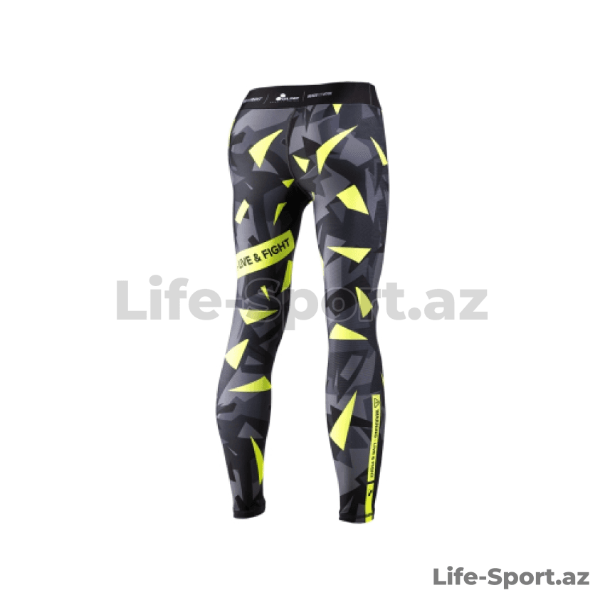 MEN`S LEGGINGS-ATHLETIC CAMO LIME — 2
