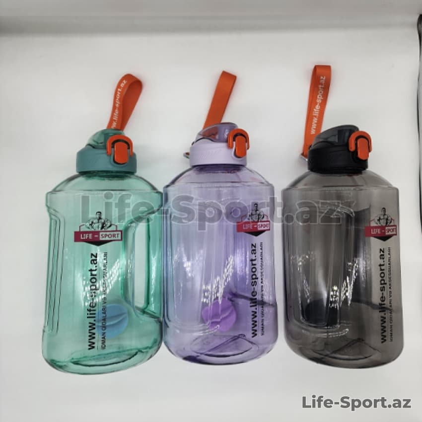 LIFE SPORT WATER BOTTLE WITH PLASTIC BALL 2,2L — 2