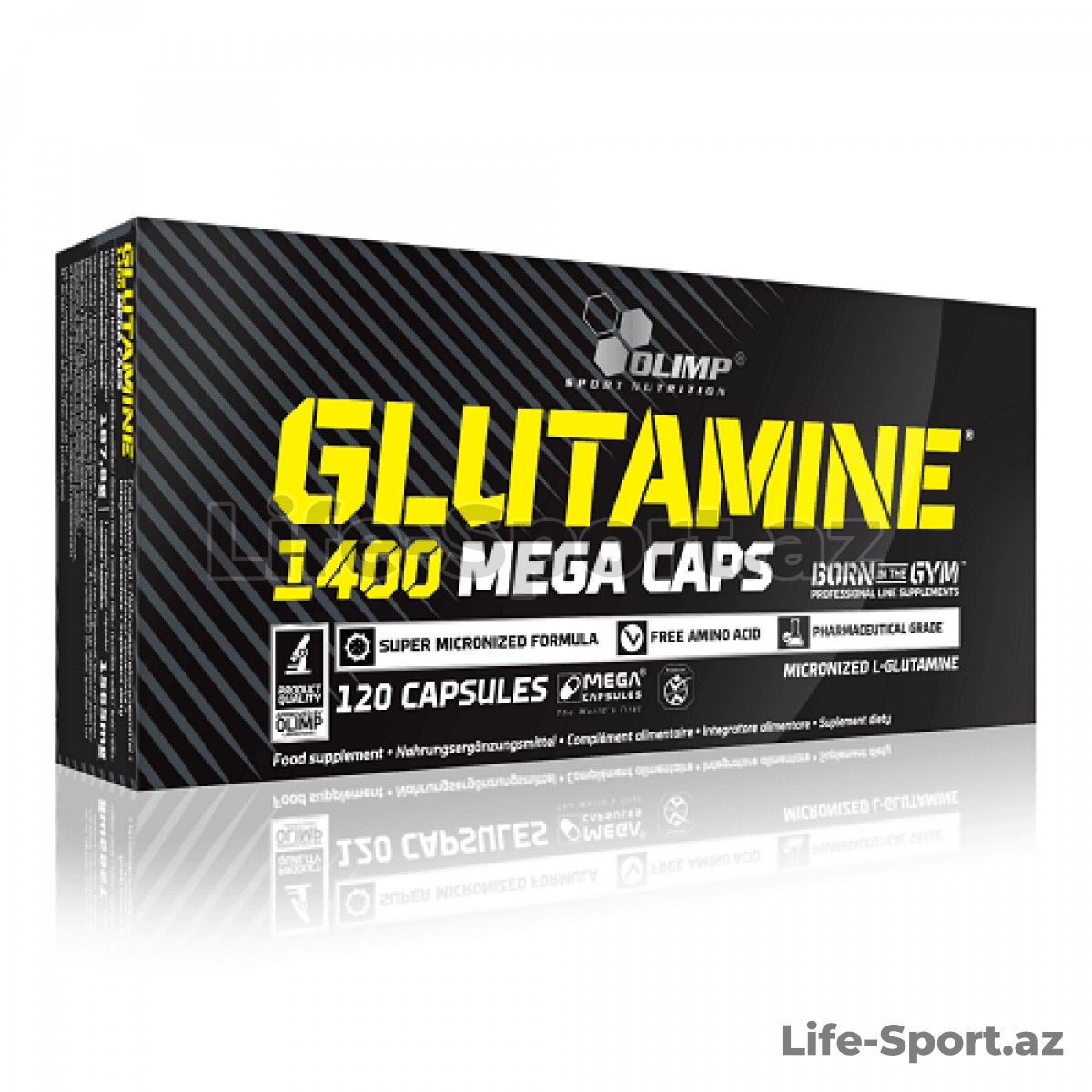GLUTAMINE MEGA CAPS, 120 KAPSUL — 1