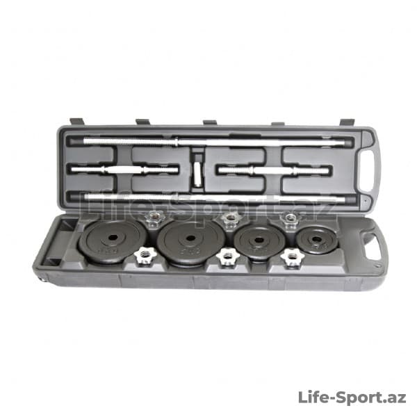 Life-Sport Adjustable 50 kg Dumbbless Barbell Set