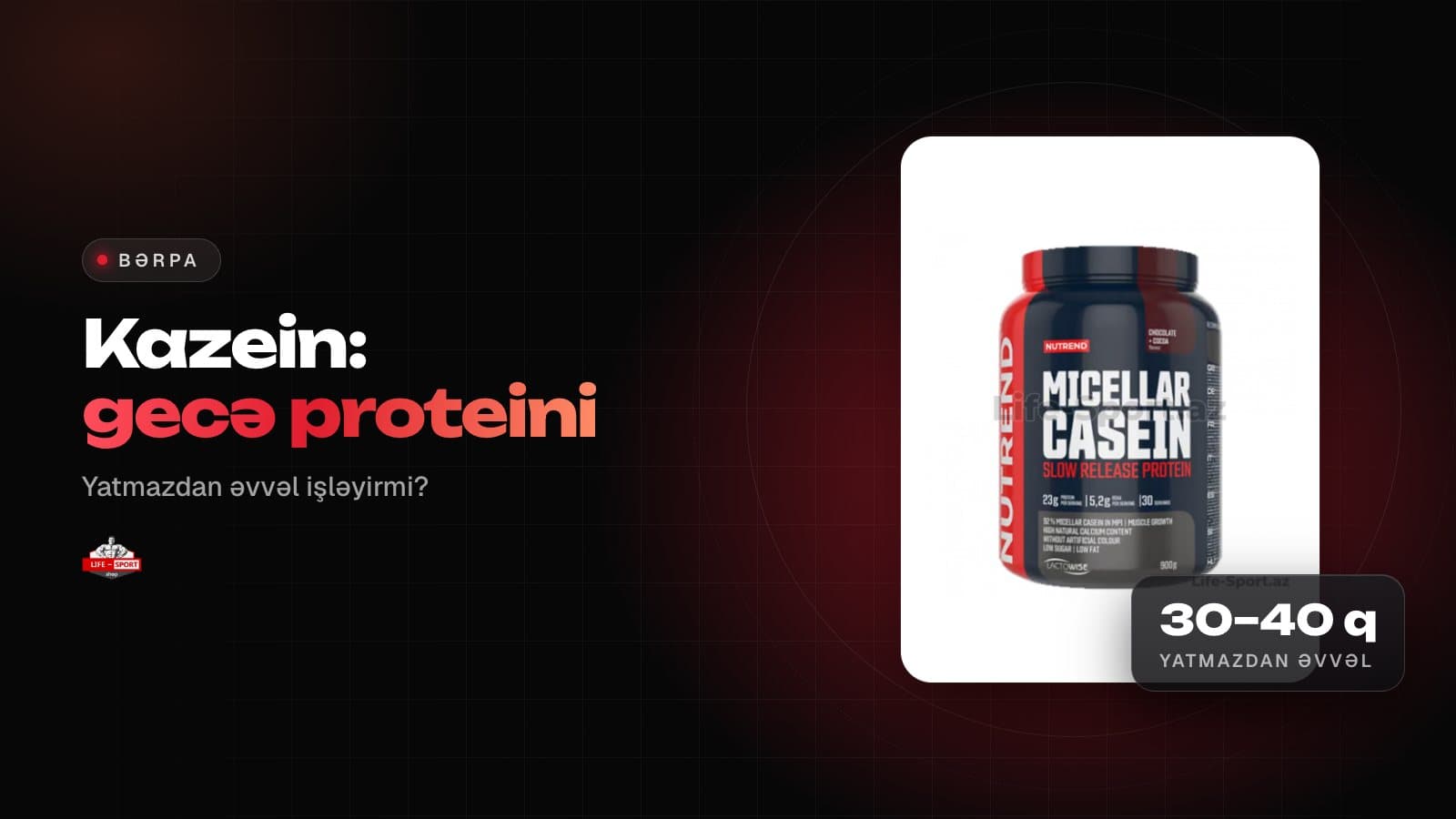 Kazein protein: yatmazdan əvvəl içmək həqiqətən işləyirmi?