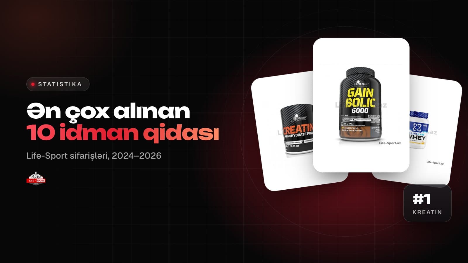 Bakıda ən çox alınan 10 idman qidası: Life-Sport satış statistikası (2024–2026)