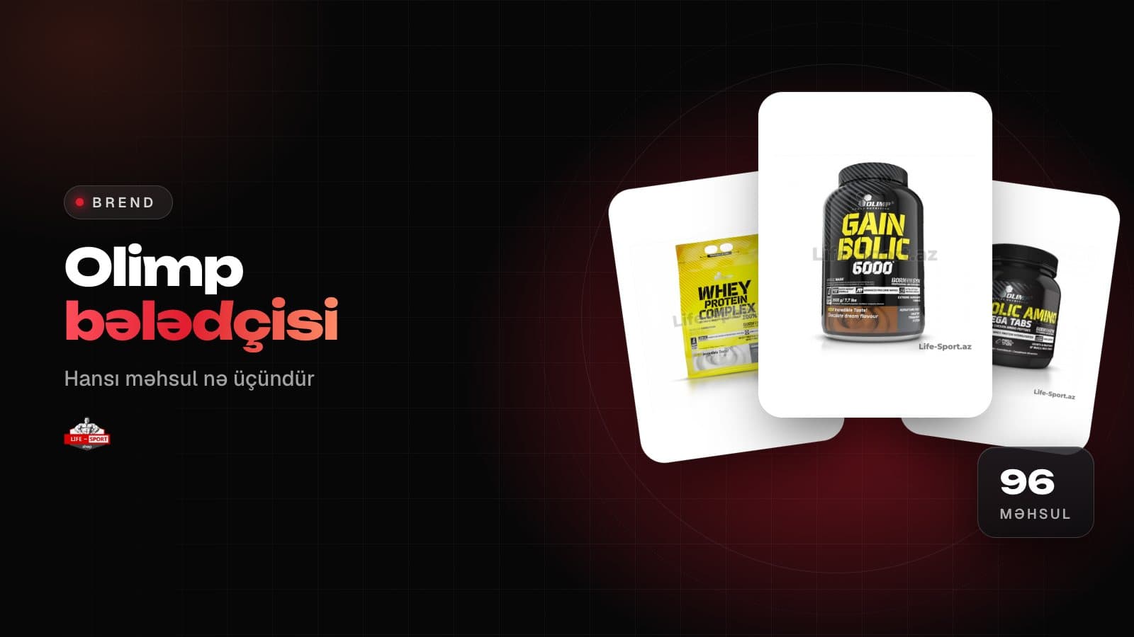 Olimp Sport Nutrition bələdçisi: hansı məhsul nə üçündür?
