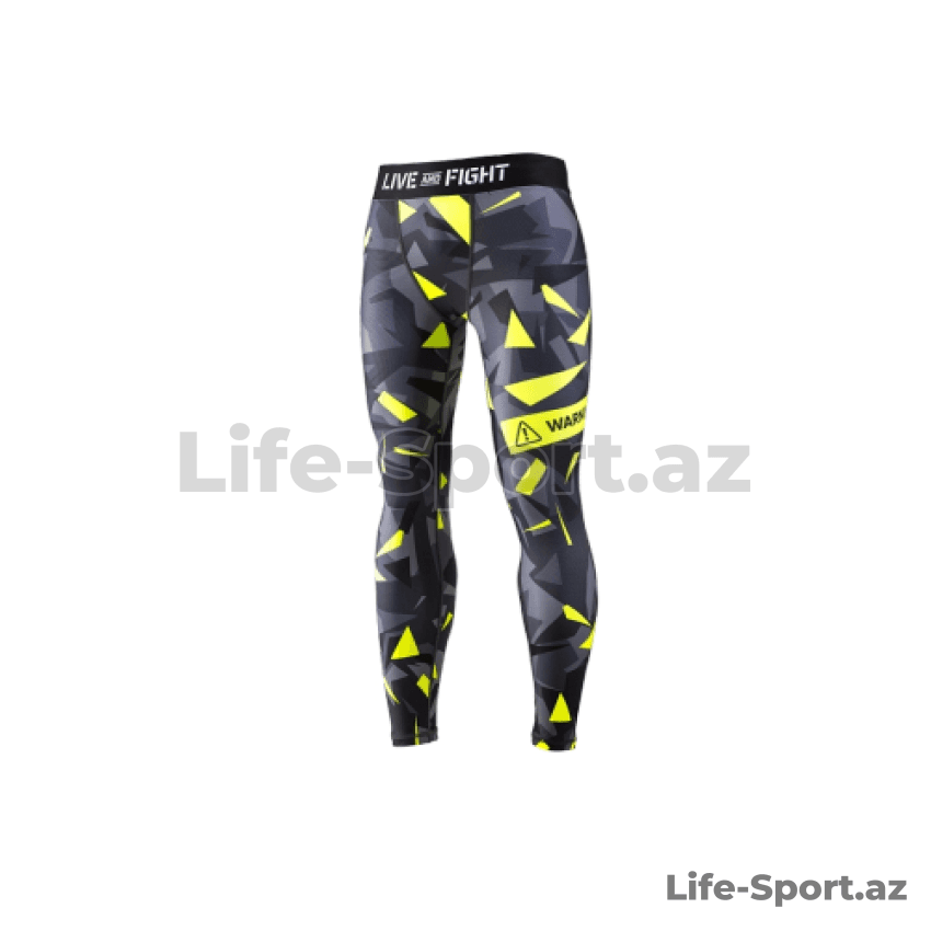 MEN`S LEGGINGS-ATHLETIC CAMO LIME