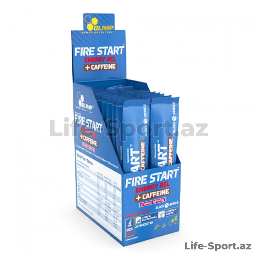 FIRE START ENERGY GEL + CAFFEINE - 20 X 36 G